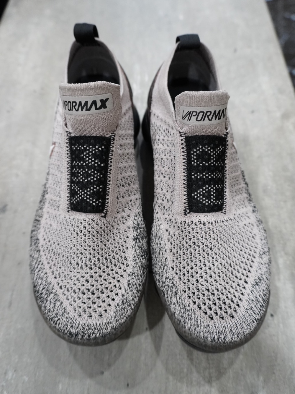Nike Vapormax Slip-On Sneakers in Light Gray and Black